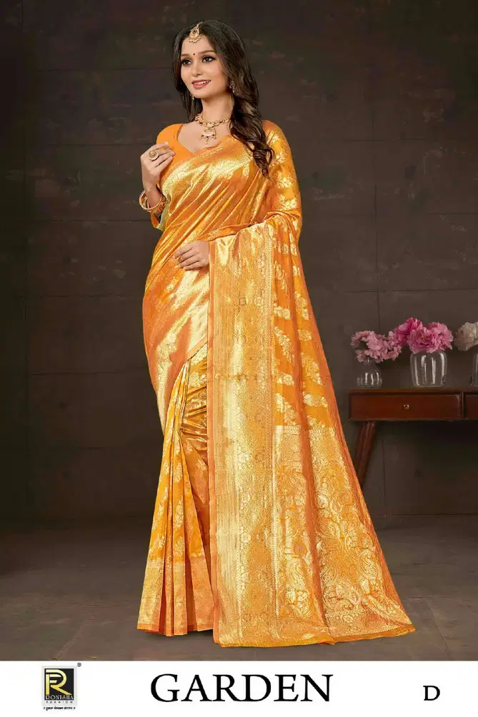 Garden By Ronisha Designer Banarasi Silk Saree Suppliers In India
